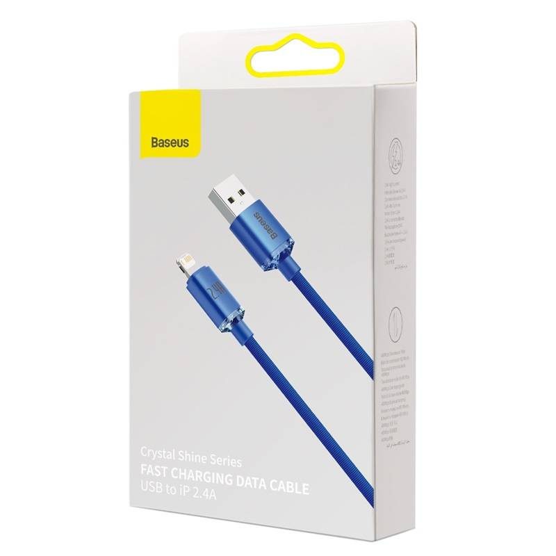 Baseus Crystal Shine cable USB to Lightning, 2.4A, 2m (blue) - Image 5