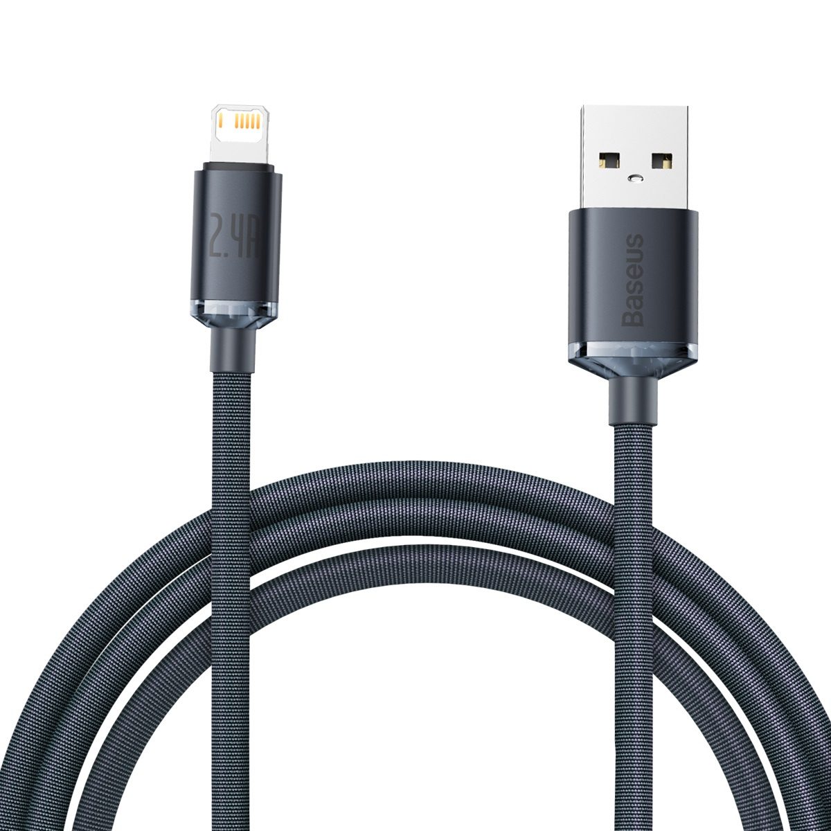 Baseus Crystal Shine cable USB to Lightning, 2.4A, 2m (black) - Image 2