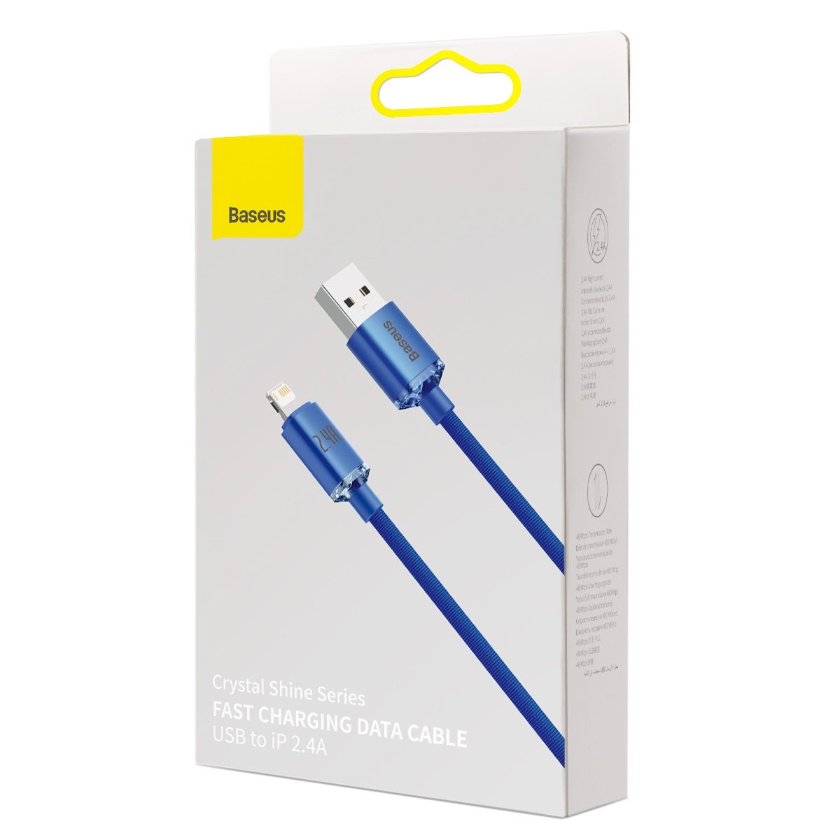 Baseus Crystal Shine cable USB to Lightning, 2.4A, 1.2m (blue) - Image 5