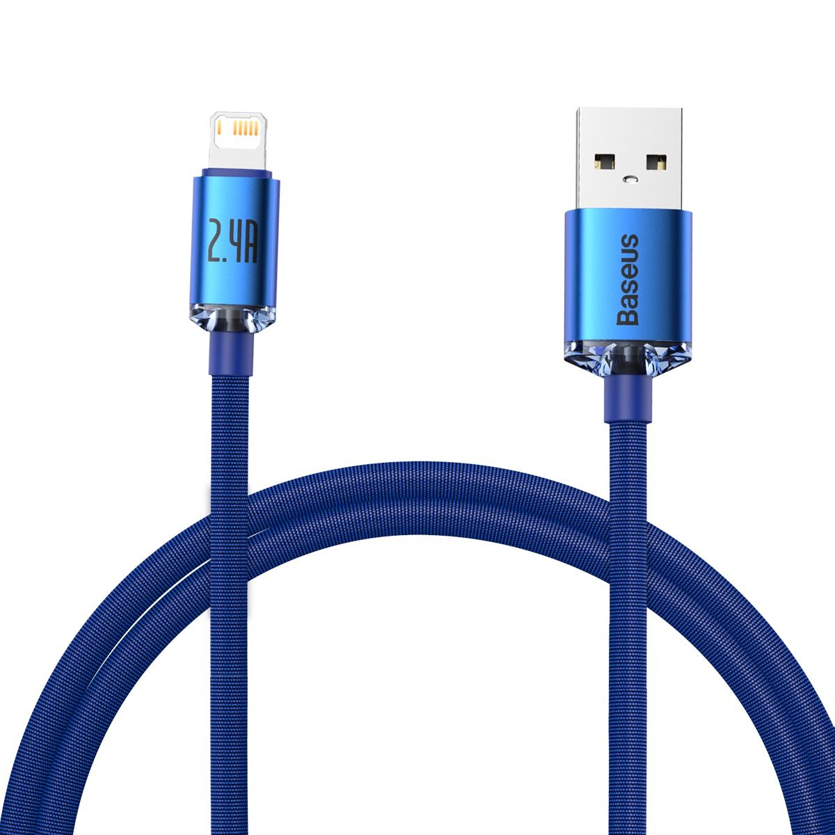 Baseus Crystal Shine cable USB to Lightning, 2.4A, 1.2m (blue) - Image 2