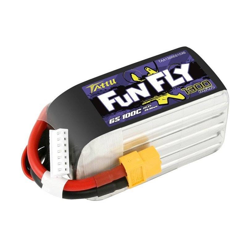 Battery Tattu Funfly 1300mAh 22,2V 100C 6S1P XT60 - Image 2