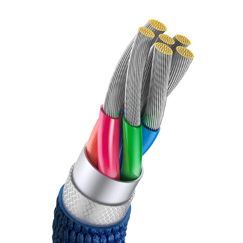 Baseus Crystal Shine cable USB to USB-C, 100W, 2m (blue) - Image 5