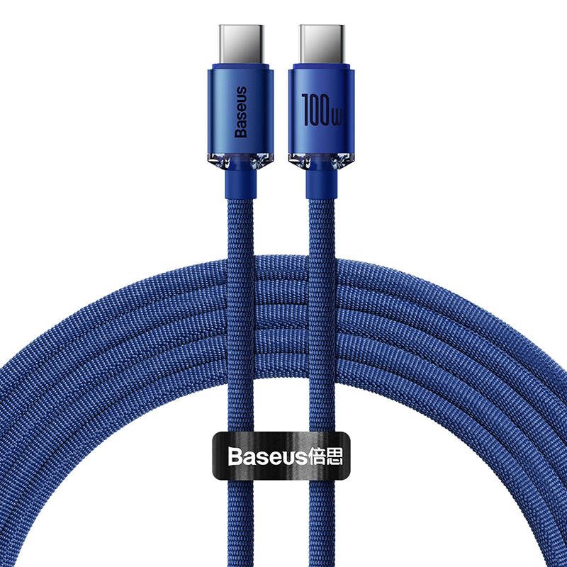 Baseus Crystal Shine cable USB-C to USB-C, 100W, 1.2m (blue) - Image 2