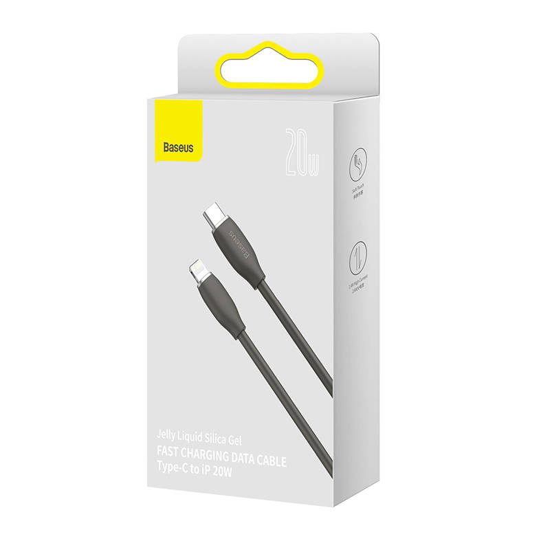 Baseus Jelly cable USB-C to Lightning, 20W, 1,2m (black) - Image 5