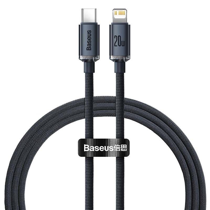 Baseus Crystal cable USB-C to Lightning, 20W, PD, 1.2m (black) - Image 2