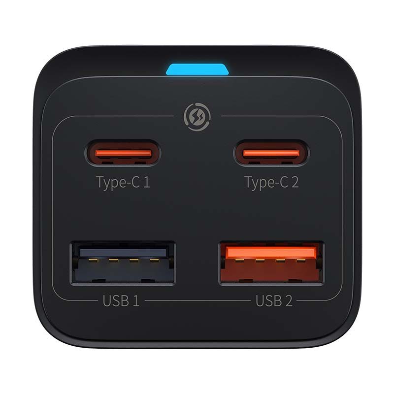 Quick Charger Baseus GaN3 Pro, 2x USB-C, 2x USB, 65W (black) - Image 5