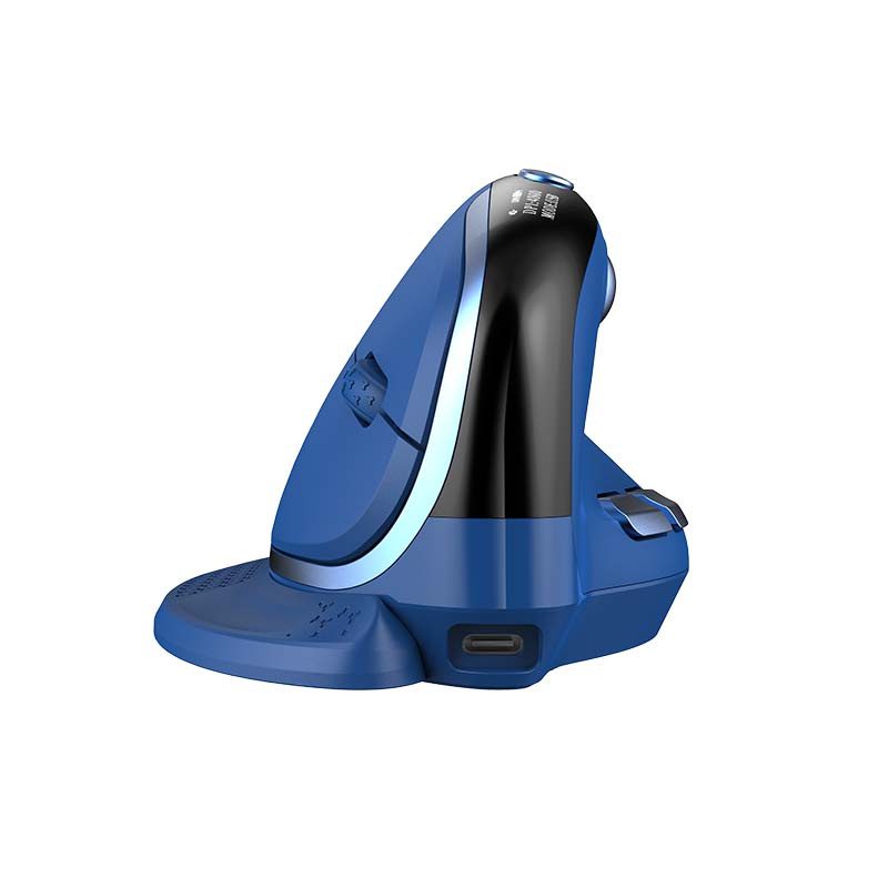 Bezprzewodowa mysz pionowa Delux M618XSD BT+2.4G RGB (niebieska) - Image 6
