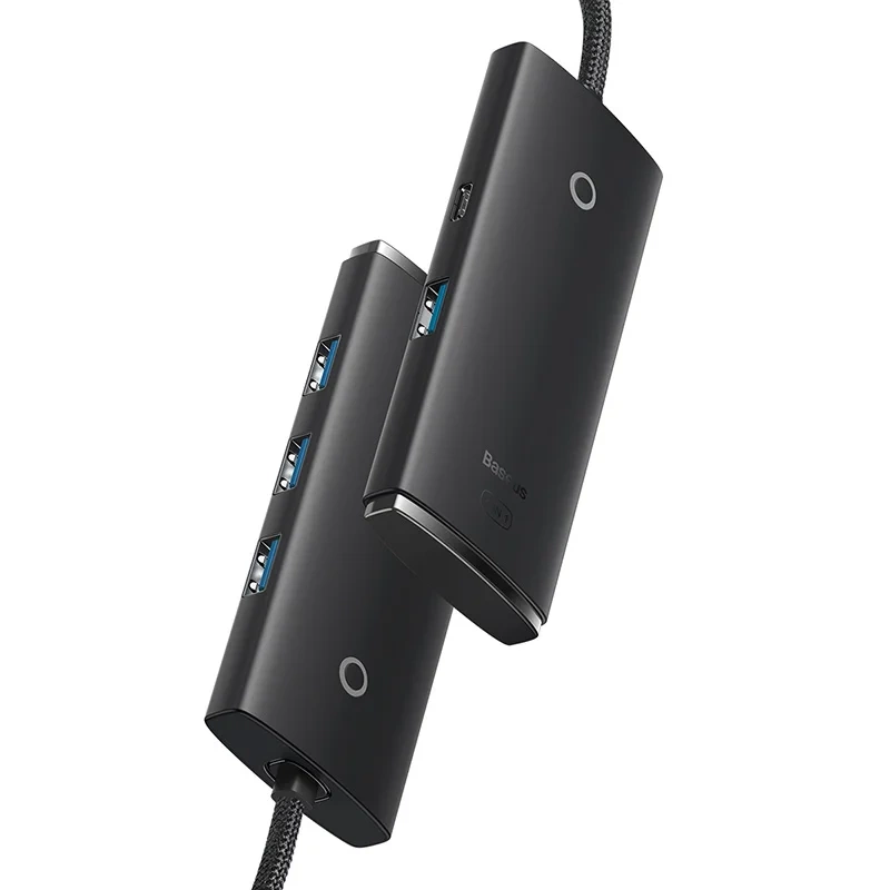 Baseus Lite Series Hub 4in1 USB-C to 4x USB 3.0 + USB-C, 1m (Black) - Image 2