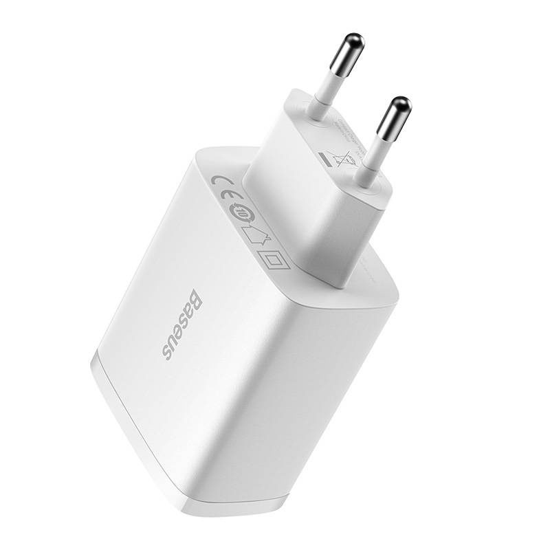 Baseus Compact Quick Charger, 3x USB, 17W (White) - Image 4