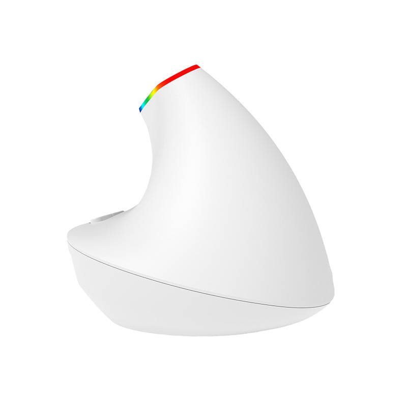 Wireless Vertical Mouse Delux M618C 2.4G 1600DPI RGB (white) - Image 3