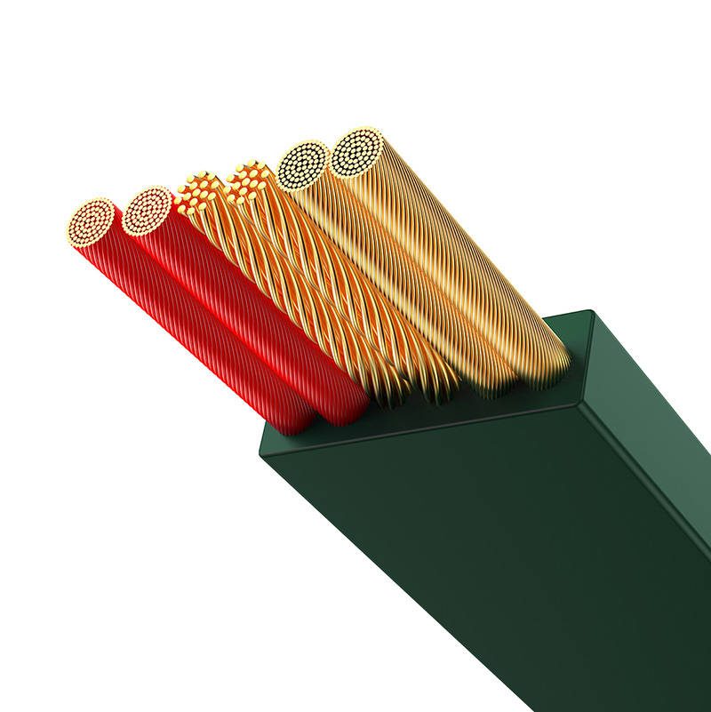 Baseus Bright Mirror 3, USB 3-in-1 cable for micro USB / USB-C / Lightning 66W / 2A 1.1m (Green) - Image 4