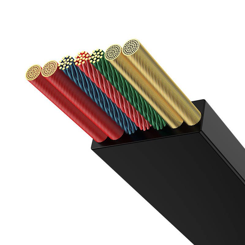 Baseus Bright Mirror 4, USB-C 3-in-1 cable for micro USB / USB-C / Lightning 100W / 3.5A 1.1m (Black) - Image 4