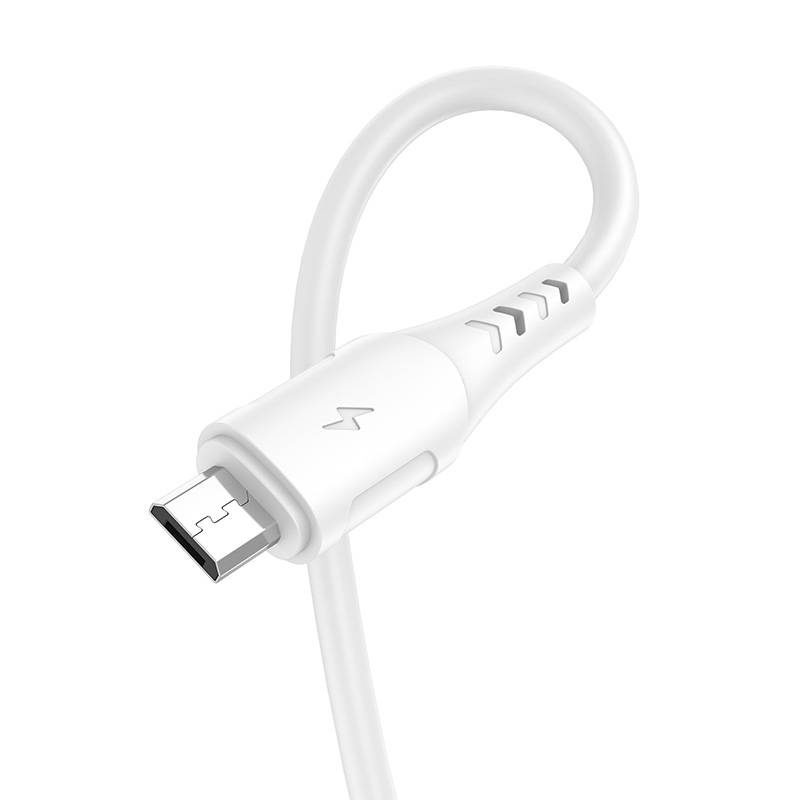 USB to Micro USB cable VFAN Colorful X12, 3A, 1m (white) - Image 3