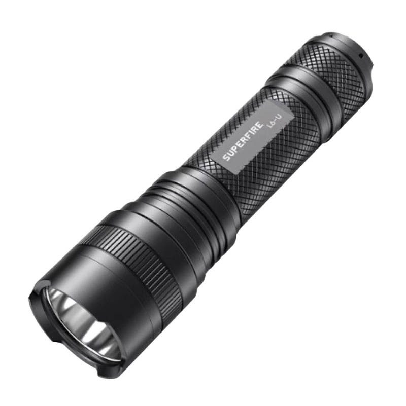 Superfire L6-U flashlight - 1480 lm, 330 m, 5 modes, 20W, USB-C