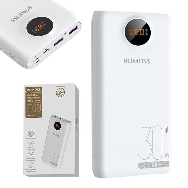 Powerbank Romoss SW20S Pro 20000mAh, 30W (white) - Image 3