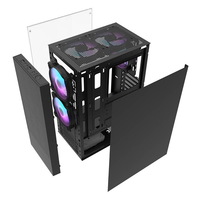 Darkflash A290 computer case (black) + 3 fans - Image 4
