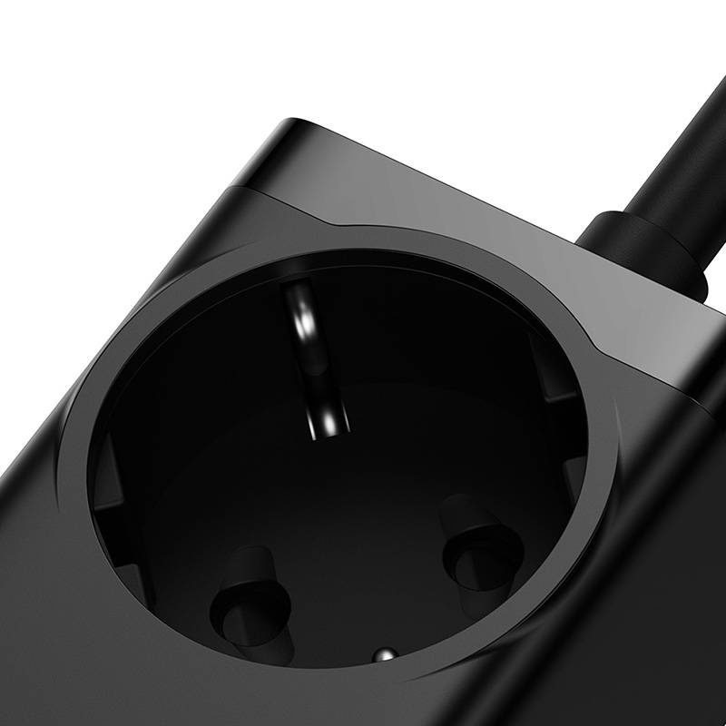 Baseus GaN3 Pro wall charger / powerstrip 2xUSB + 2xUSB-C + AC, 100W (black) - Image 6
