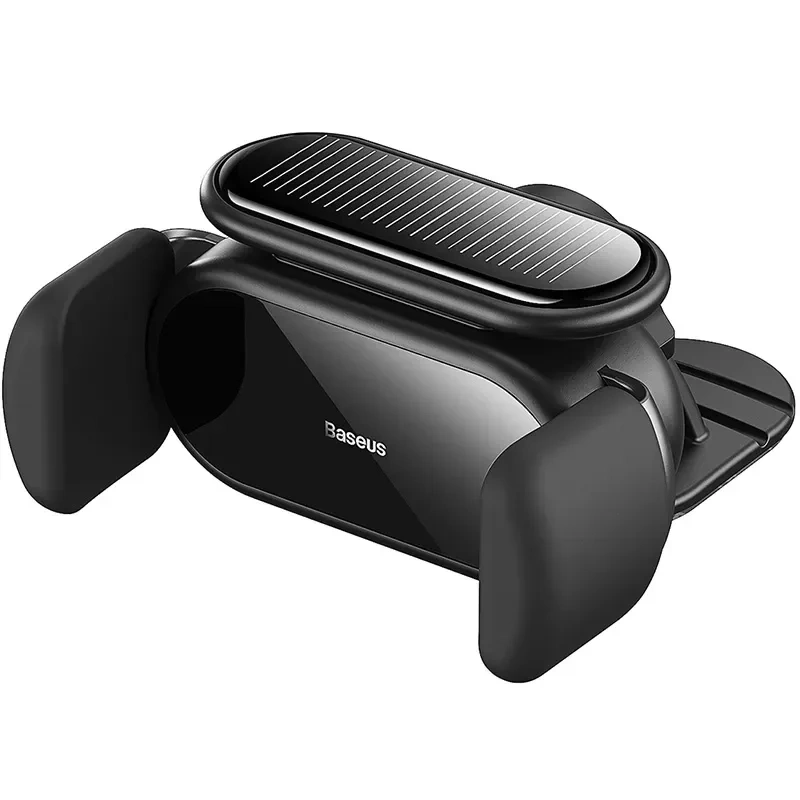 Solar Electric Car Phone Holder Baseus Steel Cannon Pro (Black) - Image 3