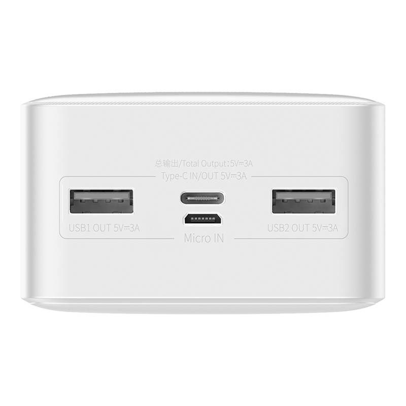 Powerbank Baseus Bipow 30000mAh, 15W (white) - Image 3