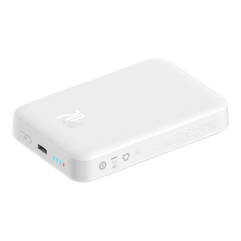 Powerbank Baseus Magnetic, 10000mAh, USB-C 20W, MagSafe (white) - Image 4