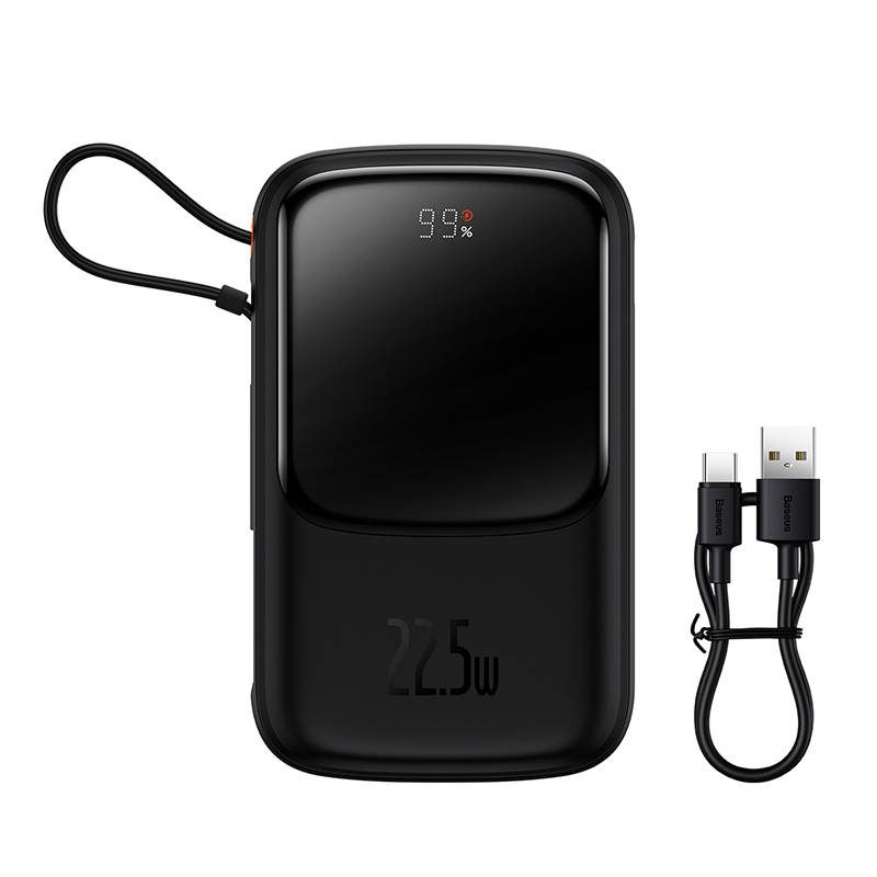 Powerbank Baseus Qpow PRO with cable, 10000mAh, 22.5W (Black) - Image 2