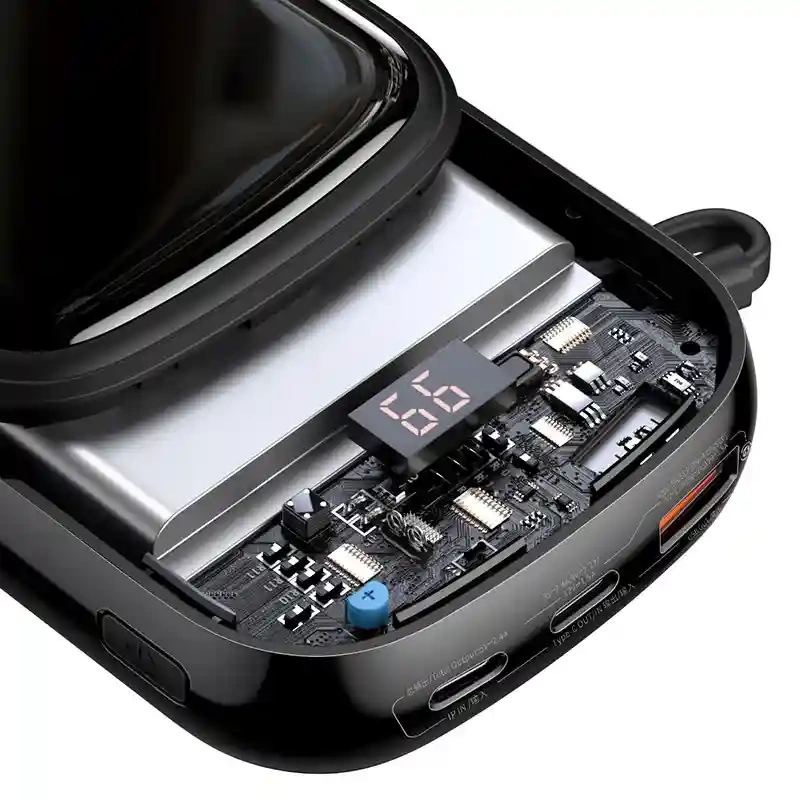 Powerbank Baseus Qpow PRO with Lightning cable, USB-C port and USB 20000mAh, 20W (Black) - Image 3