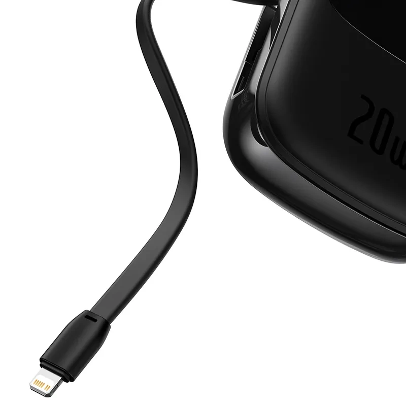 Powerbank Baseus Qpow PRO with Lightning cable, USB-C port and USB 20000mAh, 20W (Black) - Image 5