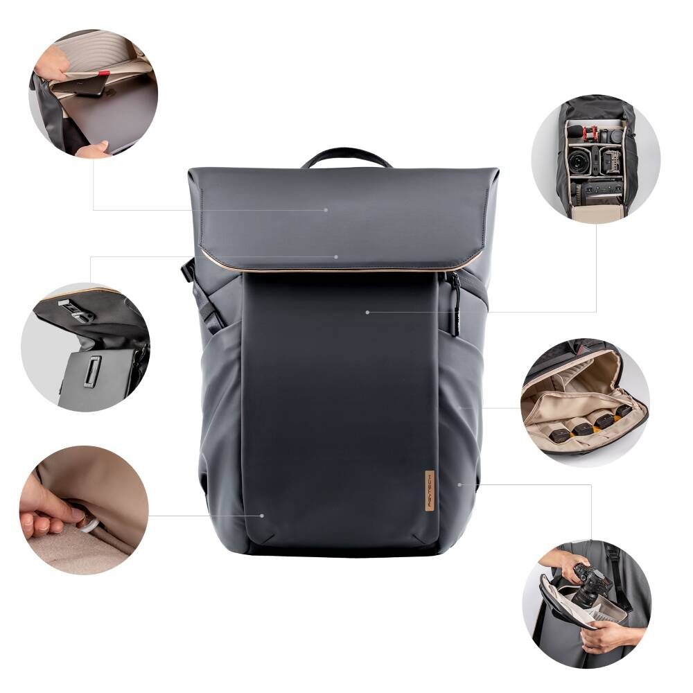 Backpack PGYTECH OneGo Air 25L (obsydian black) - Image 4