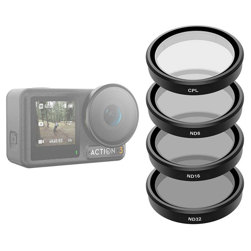 Set of 4 TELESIN CPL/ND8/ND16/ND32 filters for DJI Osmo Action 3 / 4 / 5 - Image 5