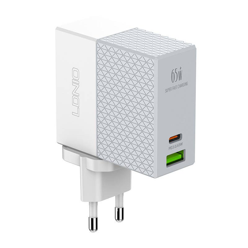Wall charger LDNIO A2620C USB, USB-C 65W + USB-C - USB-C cable - Image 3