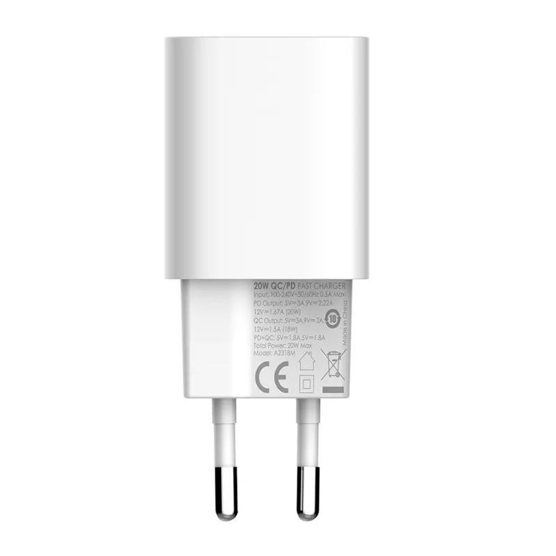 Wall charger LDNIO A2318M USB, USB-C + USB-C - Lightning Cable - Image 2