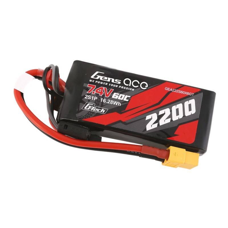 GensAce G-Tech LiPo 2200mAh 7.4V 60C 2S1P XT60 Battery - Image 3
