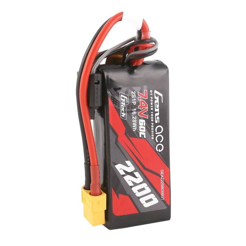 GensAce G-Tech LiPo 2200mAh 7.4V 60C 2S1P XT60 Battery - Image 4