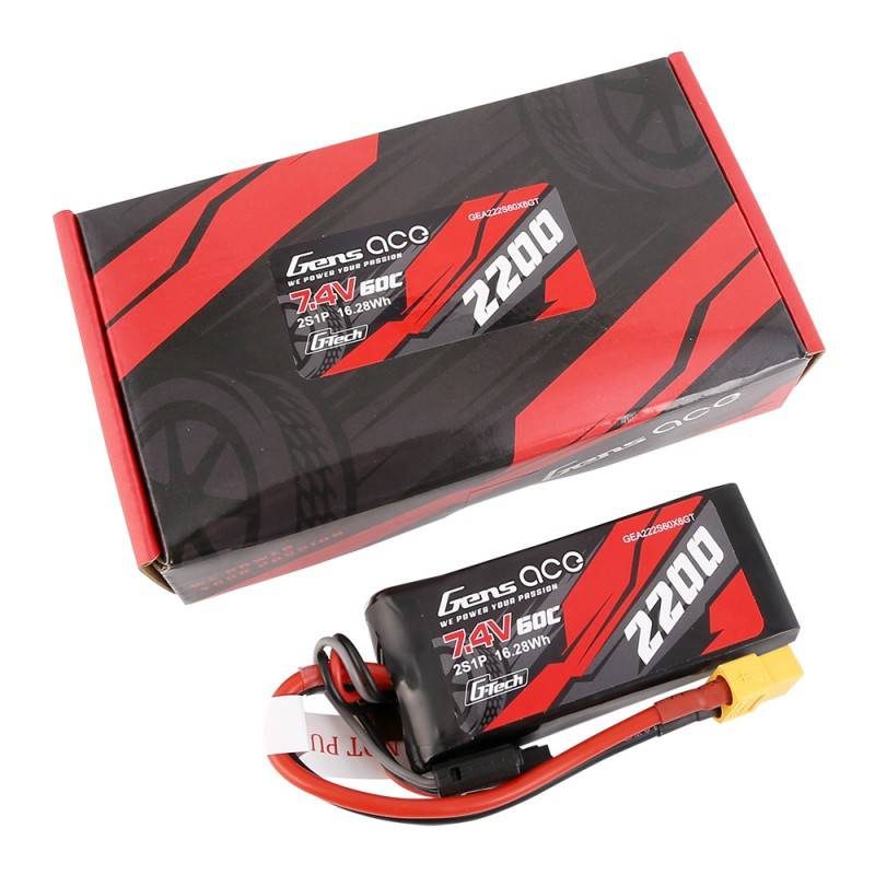 GensAce G-Tech LiPo 2200mAh 7.4V 60C 2S1P XT60 Battery - Image 5