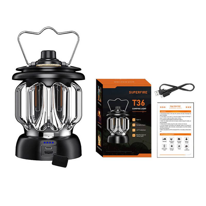 Superfire T36 camping lamp, USB-C, 3 modes - Image 2