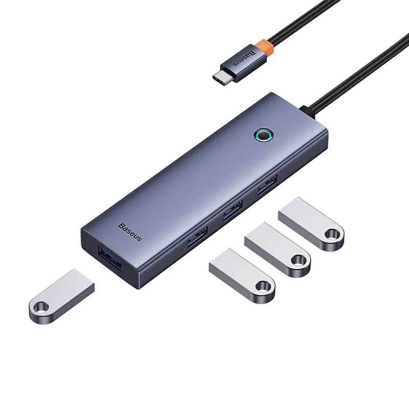 4in1 Hub Baseus UltraJoy USB-C do USB 3.0 (space grey) - Image 4