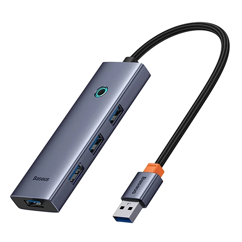 4in1 Hub Baseus UltraJoy USB-A do 4xUSB 3.0 (space grey) - Image 4