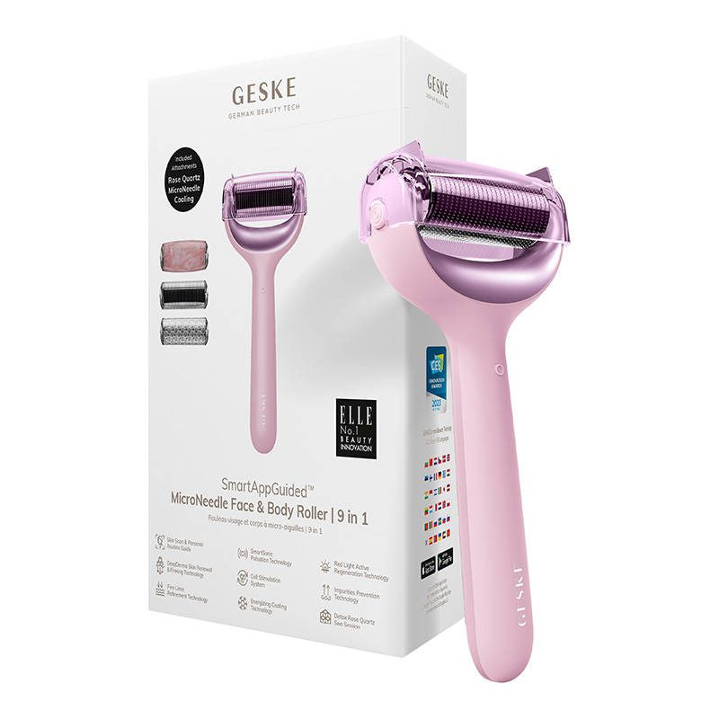 MicroNeedle Face&Body Roller 9in1 Geske with APP (pink) - Image 2