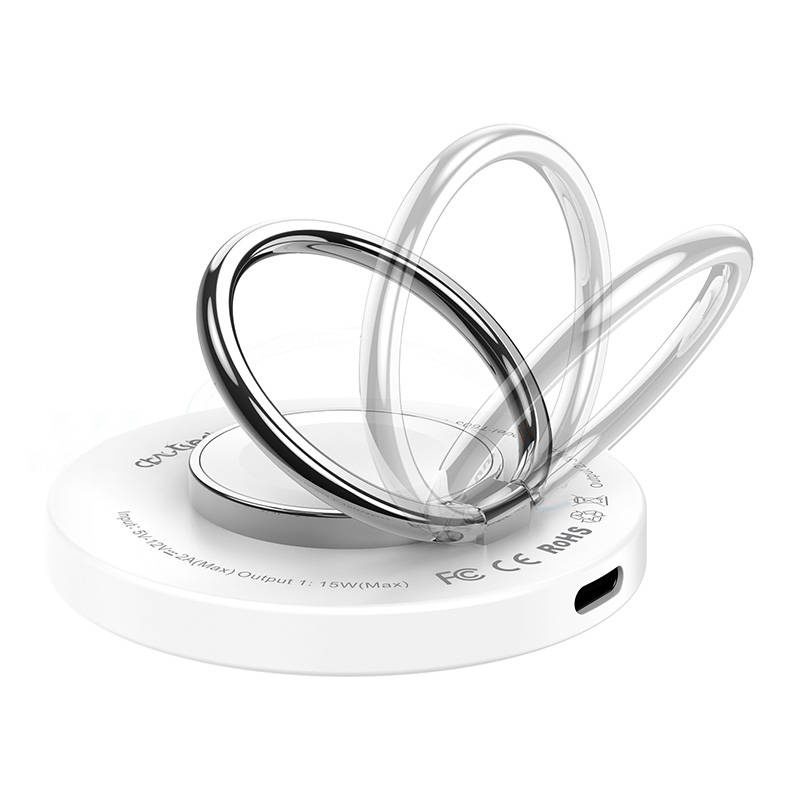 Wireless charger 2-in-1 Choetech T603-F, holder (white) - Image 3