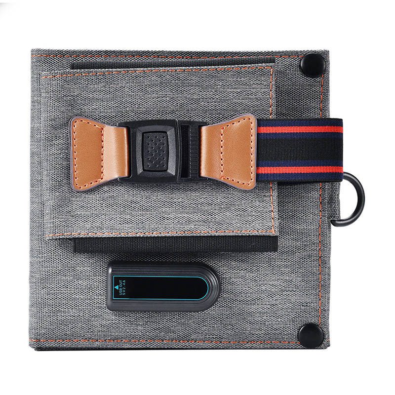 Foldable solar charger Choetech SC004 14W, 1xUSB (grey) - Image 2