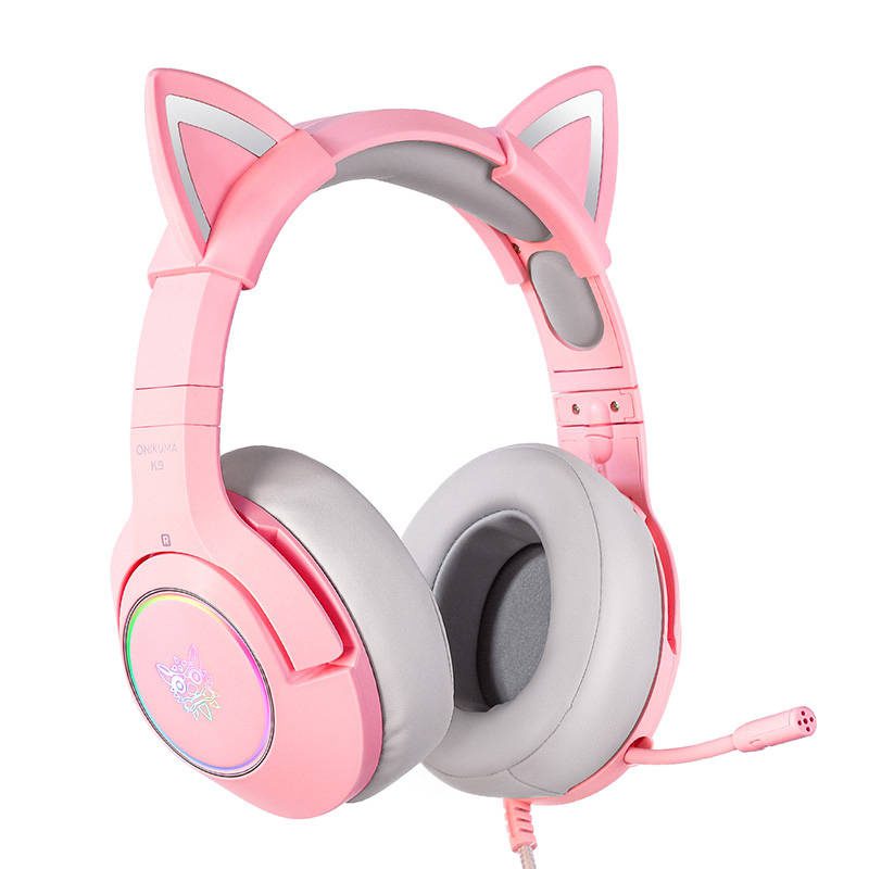 ONIKUMA K9 Pink RGB Gaming Headphones - Image 2