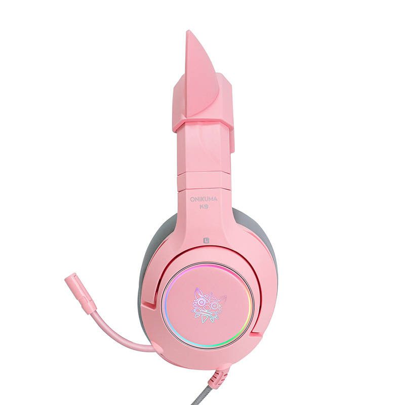 ONIKUMA K9 Pink RGB Gaming Headphones - Image 4