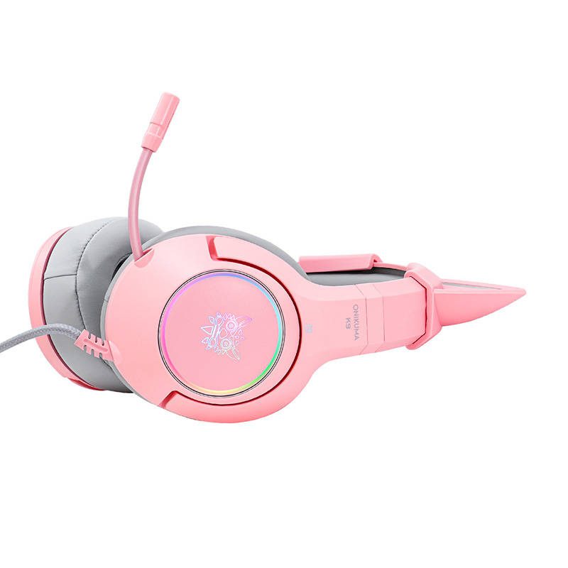 ONIKUMA K9 Pink RGB Gaming Headphones - Image 5