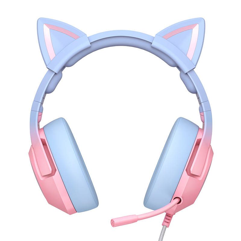 ONIKUMA K9 Pink and Blue Gaming Headphones - Image 3