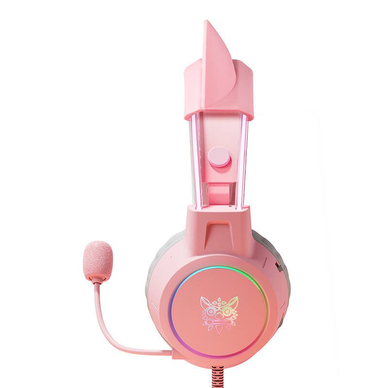 ONIKUMA X15Pro Gaming Headphones Pink/Cat Ears - Image 4