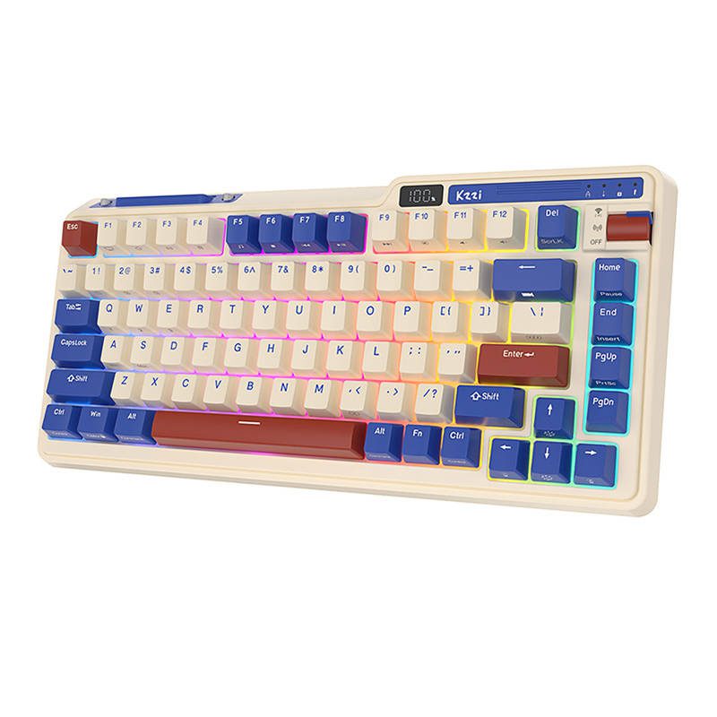 Royal Kludge KZZI K75 pro RGB wireless mechanical keyboard, Moment Switch (retro blue) (QWERTY) - Image 3