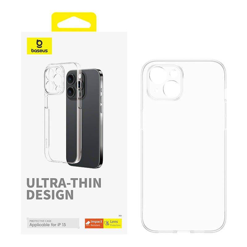 Phone Case for iPhone 15 Baseus OS-Lucent Series (Clear) - Image 3