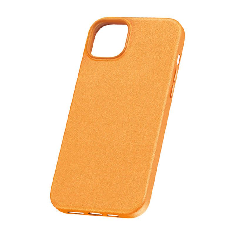 Phone Case for iPhone 15 ProMax Baseus Fauxther Series (Orange) - Image 2