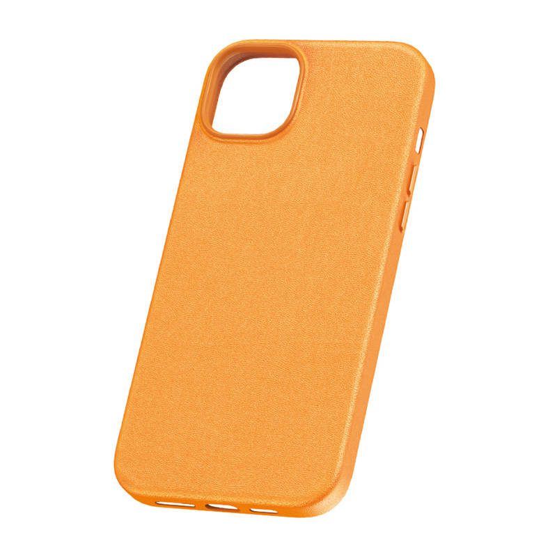 Phone Case for iPhone 15 Pro Baseus Fauxther Series (Orange) - Image 2