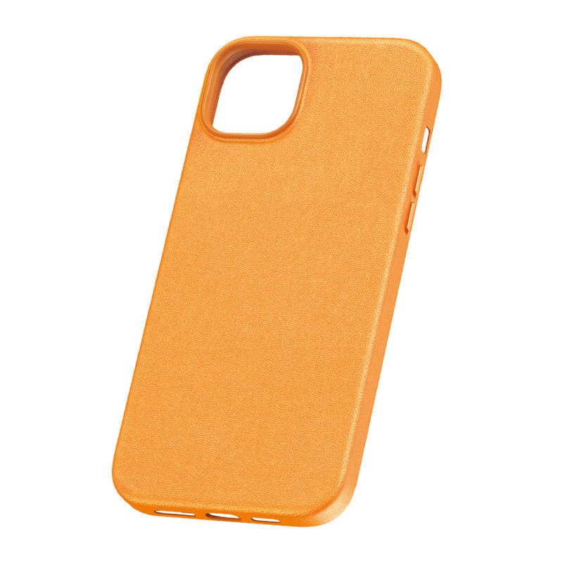 Phone Case for iPhone 15 Plus Baseus Fauxther Series (Orange) - Image 2
